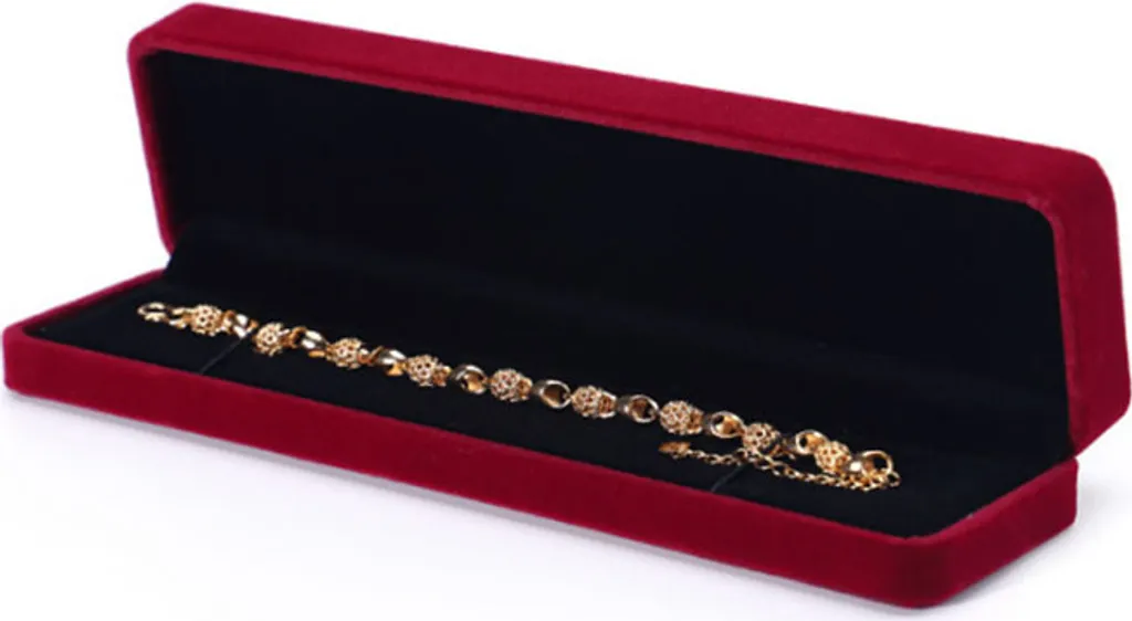 Portagioie Collane e Bracciali Rosso Scuro | INF Cofanetto Elegante - 1