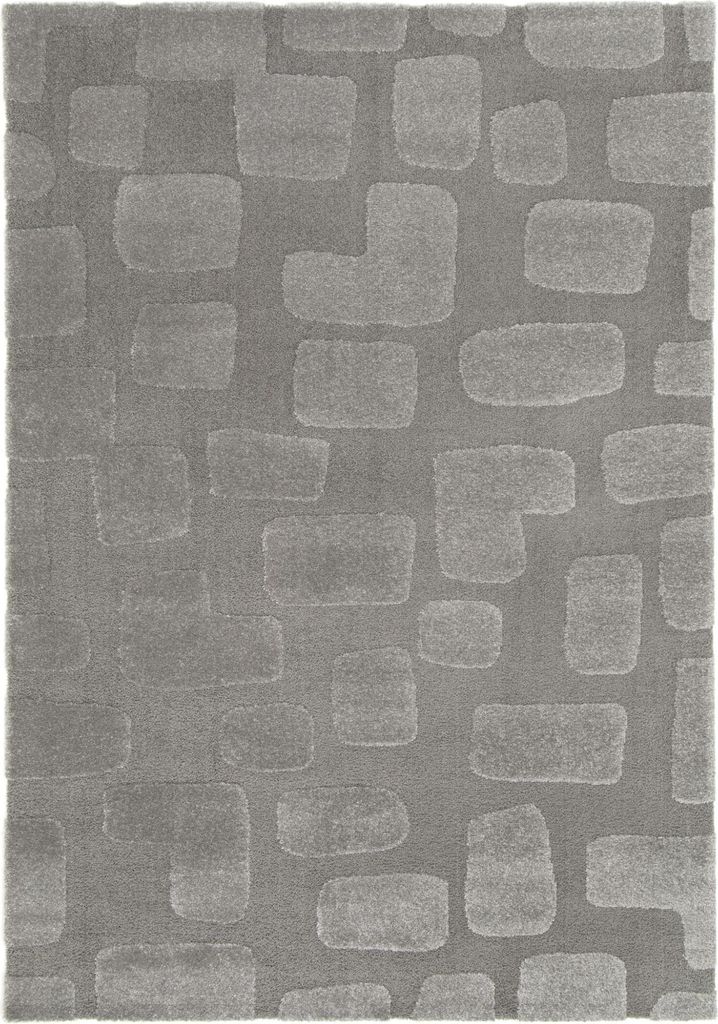 Steffensmeier Kurzflor Teppich Meran | Wohnzimmerteppich | modern,stylisch, Tupfen Anthrazit, Größe: 200x290 cm
