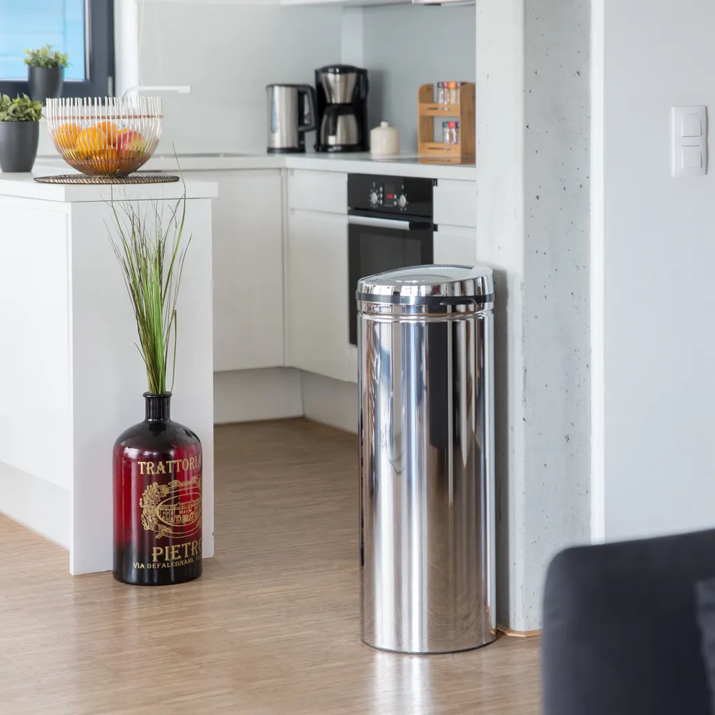 Grande Poubelle 50 L pour Famille avec Capteur Automatique Pratique