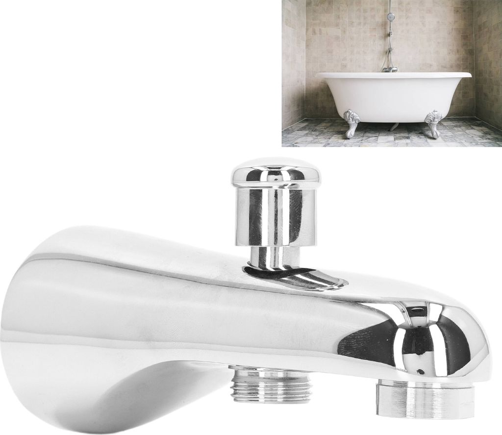 G1/2 Tub Spout Semicircle Simple Concealed Bathtub Faucet with Diverter for Bathroom Bathtub
