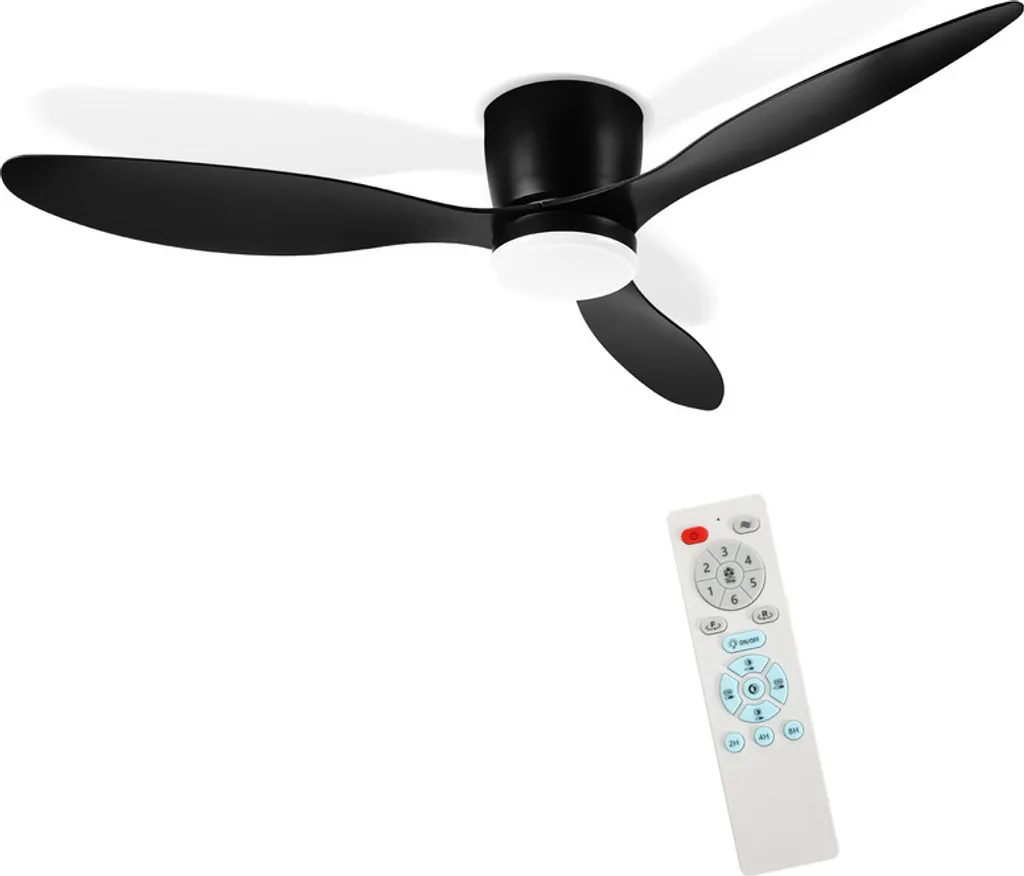 Jayseuw LED ventilatore a soffitto ventilatore illuminazione con telecomando ventilatore temporizzazione per camera da letto