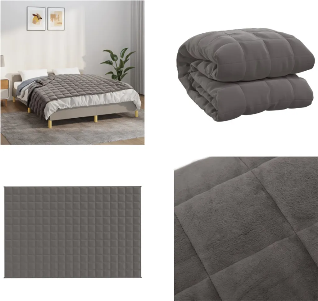 Comfort Moderno: Coperta Ponderata vidaXL 9kg Grigia 120x180cm