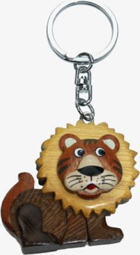 Schlüsselanhänger aus Holz - Löwe