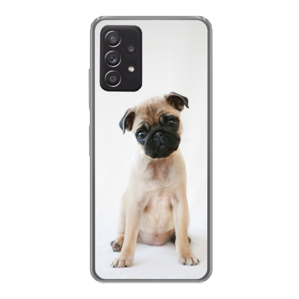 MuchoWow Handyhülle Schutzhülle Hülle für Samsung Galaxy A53 5G Hund - Haustiere - Porträt Silikon Softcase Handy Hülle - Schutzabdeckung