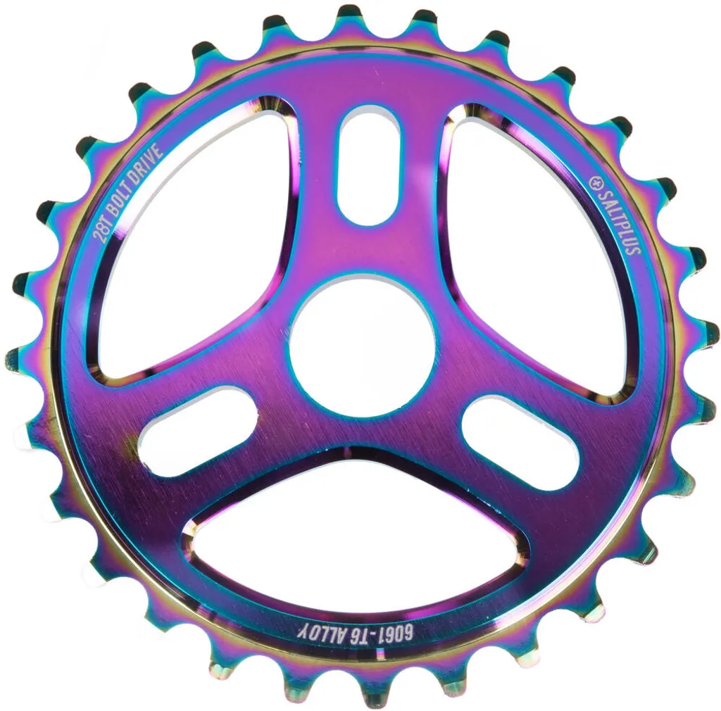 Plateau Salt Plus Trident 28 dents Oilslick idéal pour BMX Freestyle