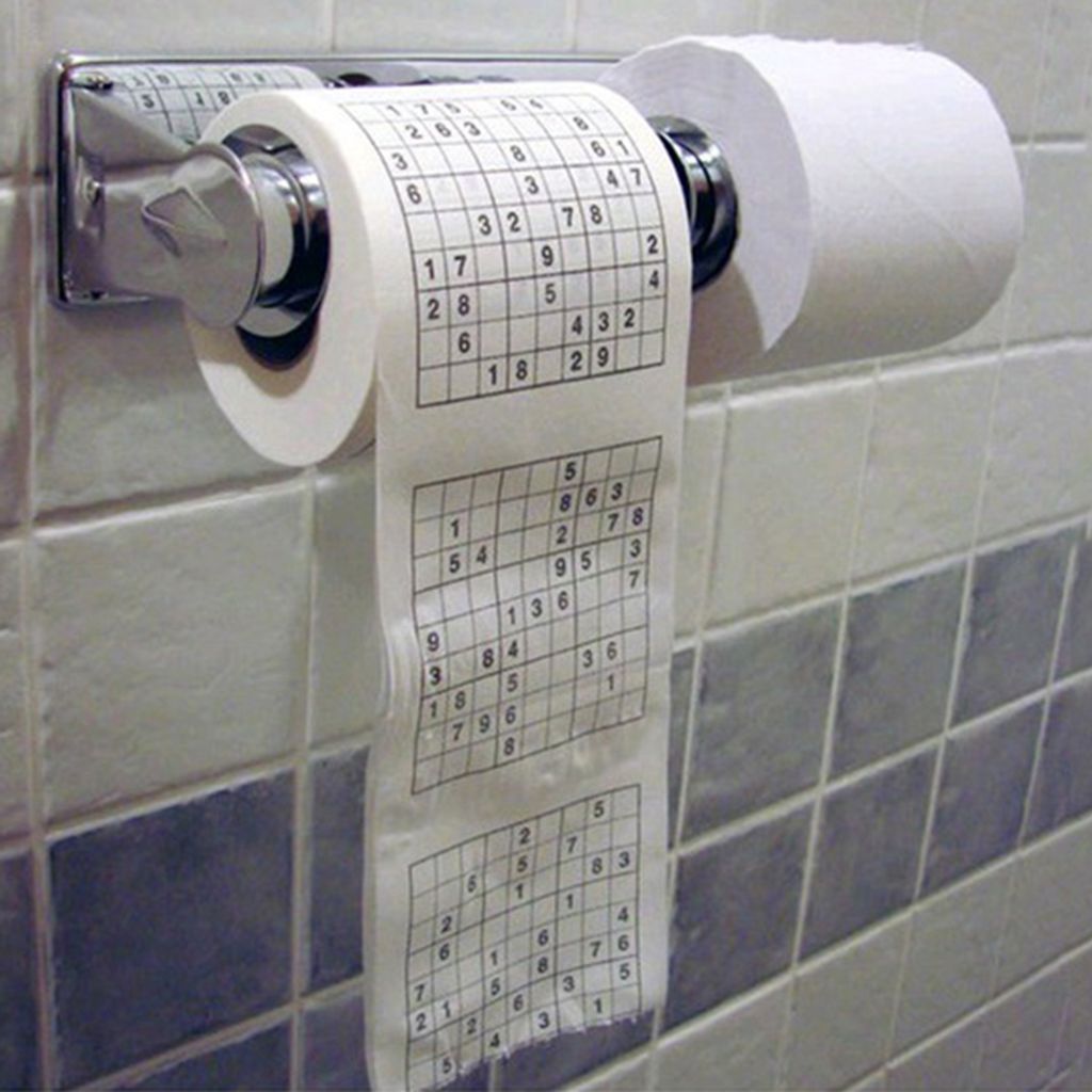 Holz Zellstoff Material Neuheit lustige Zahl Sudoku gedruckt Bad lustig Toilettenpapier