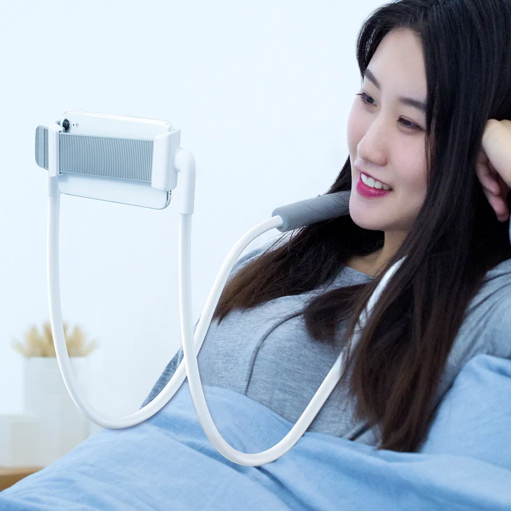 Supporto Baseus per Smartphone da Collo - Video POV e Selfie Bianco - 8