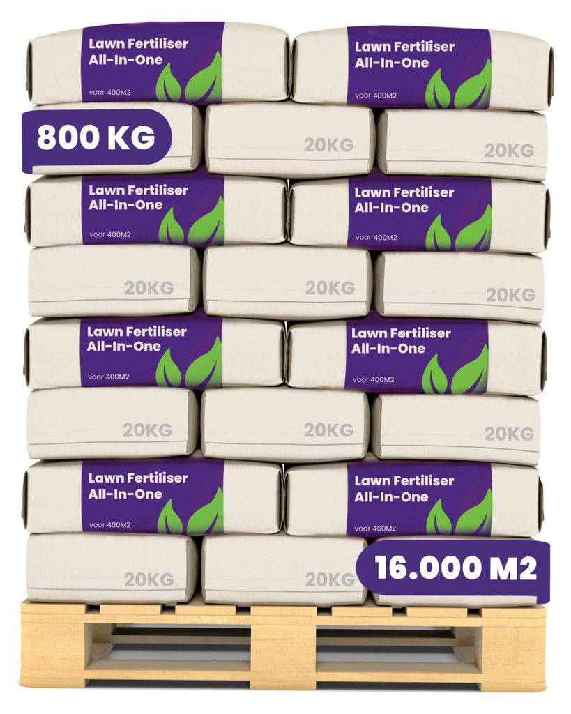 Gazon-Dünger 800 KG (40 × 20 KG Säcke) - 16000 m² - NPK 9-3-6 + 4MgO Granulat -Großpackung Profi Rasendünger für Kommunen, Sportanlagen & ma...