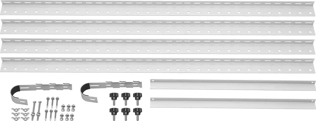 Supports Solaires avec Angle Ajustable 0-90° pour Grands Modules Argent