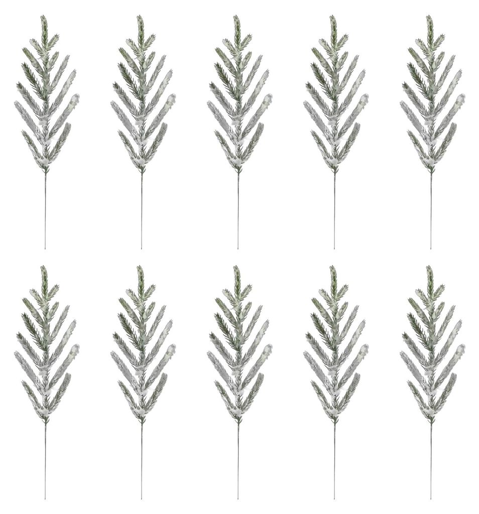 10/20 künstliche Norfolk-Kiefernzweige, 13-fach verzweigt, künstliches Grün, künstliche rote Beeren, DIY-Vase, Weihnachtsdekoration, Partydekor...