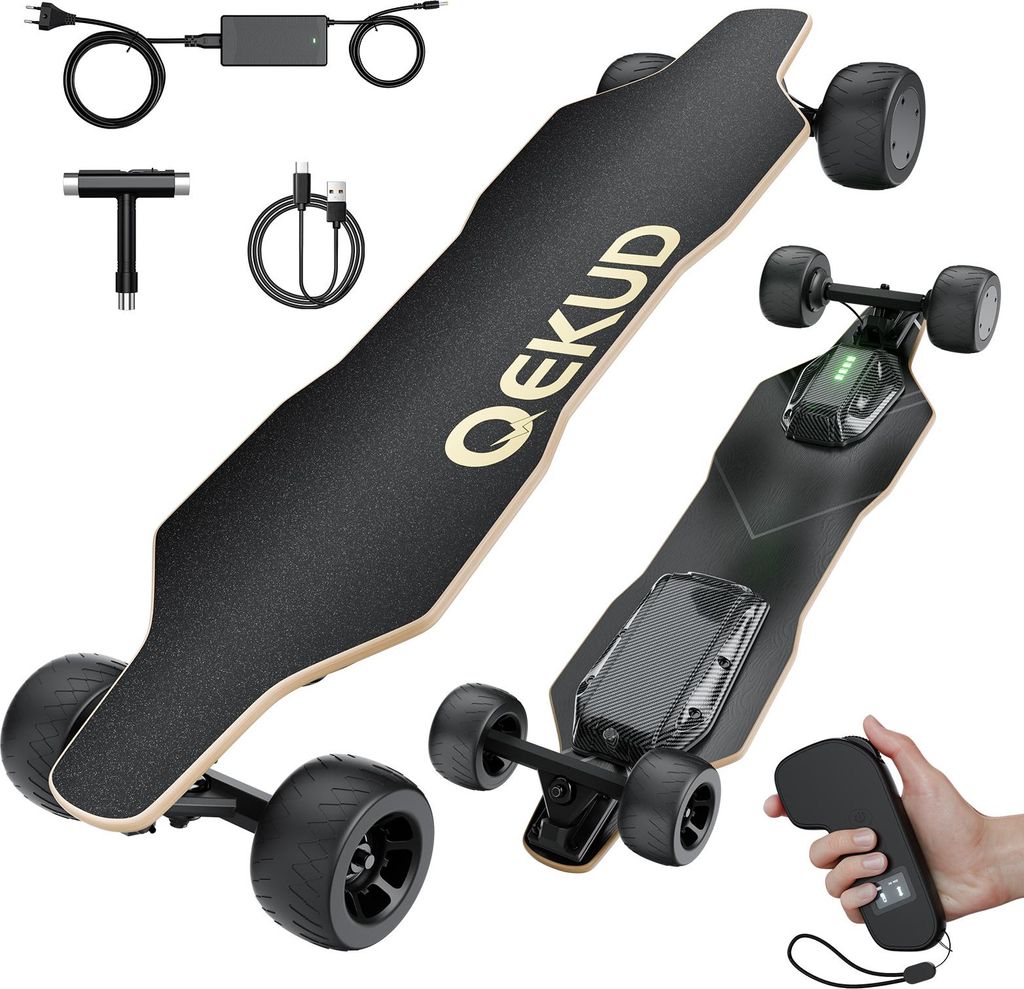 Elektrický skateboard Qekud S3 - duální motor 1100 W, Obrázek produktu 