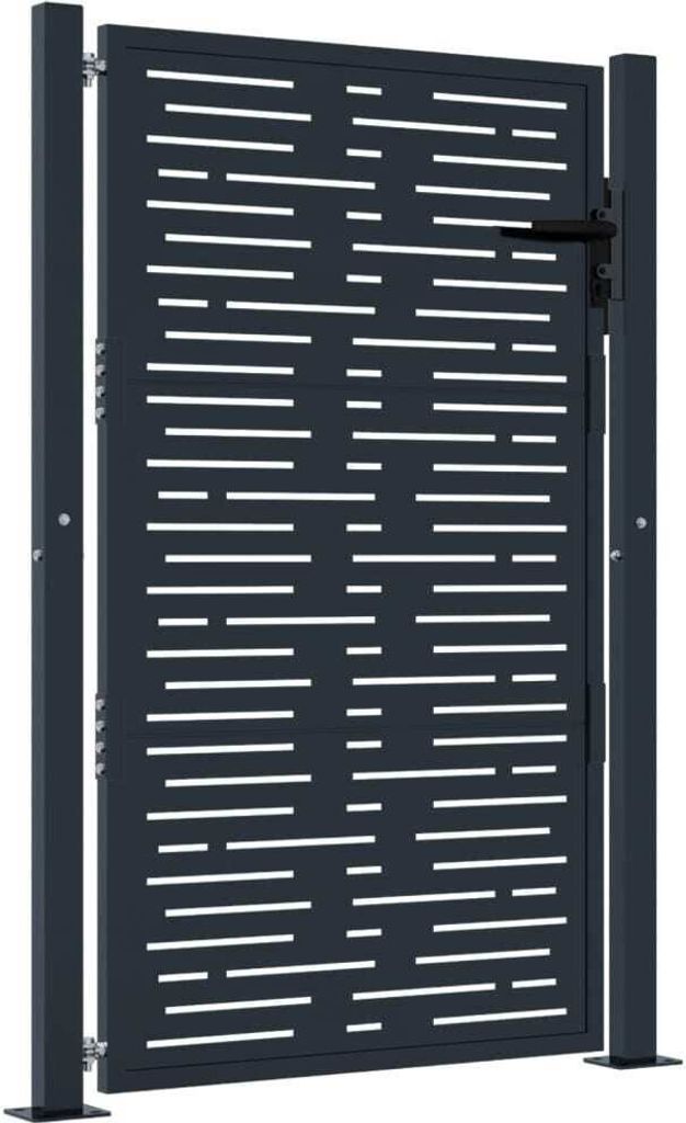 Gartentor Anthrazit 105x155 cm Stahl Quadratisches Design