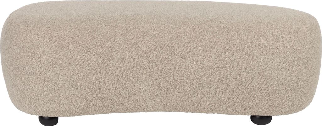 Housecraft Living Noxx Pouf/ Sitzhocker Organisch Geformt Bouclé Beige