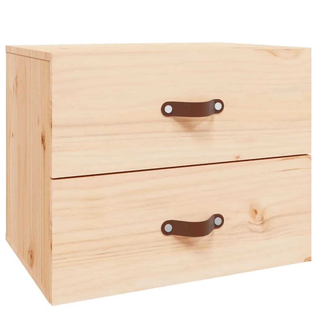 vidaXL Comodino a Parete 50x36x40 cm - Legno di Pino Massello