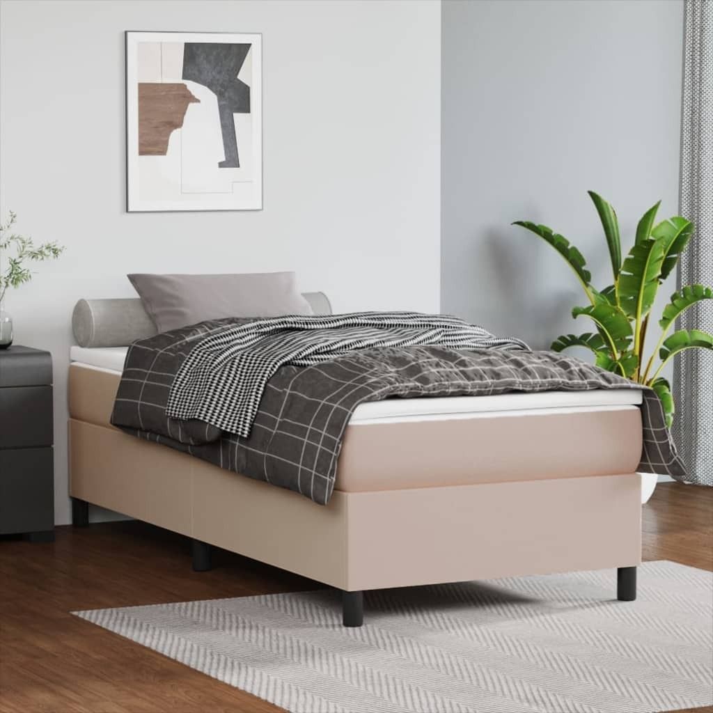 "Rabatt" Boxspring-Bettrahmen 2 Personen - Schlafzimmerbett - Cappuccino-Braun 90x200 cm Kunstleder - Klassische Betten CC4601