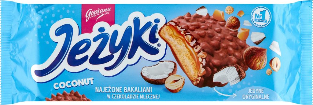 Jeżyki Kokos Ciastka w Czekoladzie Mlecznej z Bakaliami - Zdjęcie produktu 