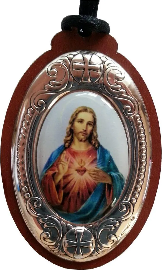 Pendentif Cœur de Jésus 4x6 cm Durable : Un Bijou Sacré qui ne ternit pas