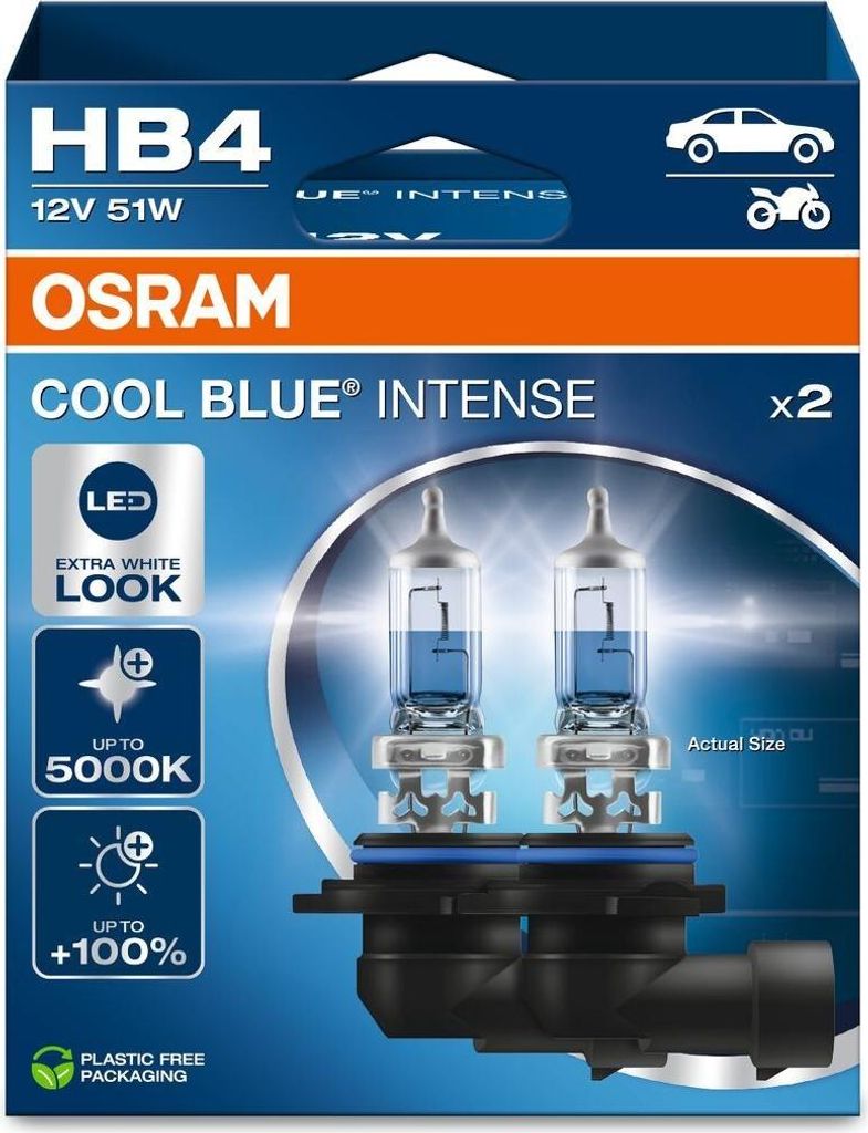 OSRAM COOL BLUE INTENSE NextGen. HB4 P22d 12 V/51 W (2er Produktbild 