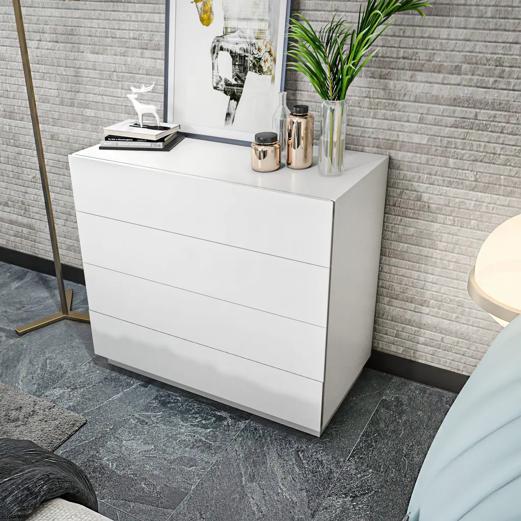 Buffet Bas et Commode de Rangement Blanche 90cm Skye Decor Lines