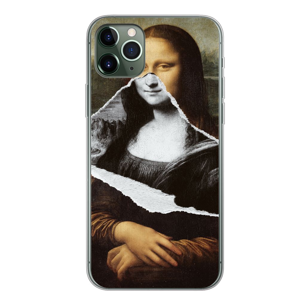 MuchoWow Handyhülle Schutzhülle Hülle für iPhone 11 Pro Max Mona Lisa - Da Vinci - Kunst Silikon Softcase Handy Hülle - Schutz