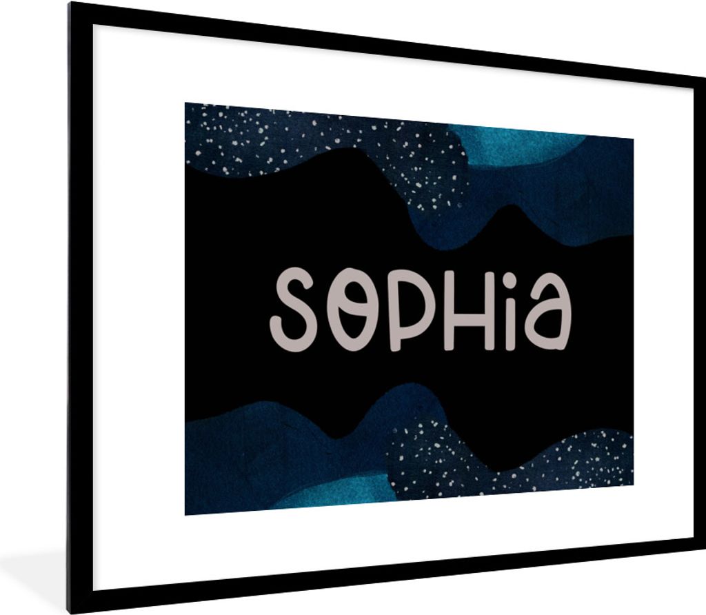 MuchoWow Gerahmtes Poster Sophia - Pastell - Mädchen 80x60 cm - Poster mit Schwarzem Bilderrahmen Wandposter Rahmen Foto Bilder - Schlafzimmer-D...