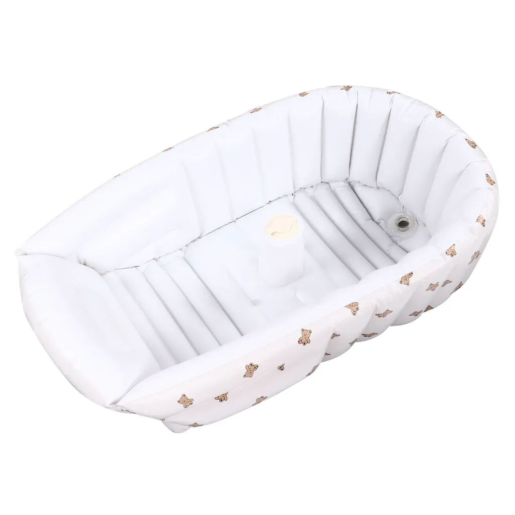 Baignoire pour bébé gonflable et pliable - Modèle Ergonomique 90cm Bleu