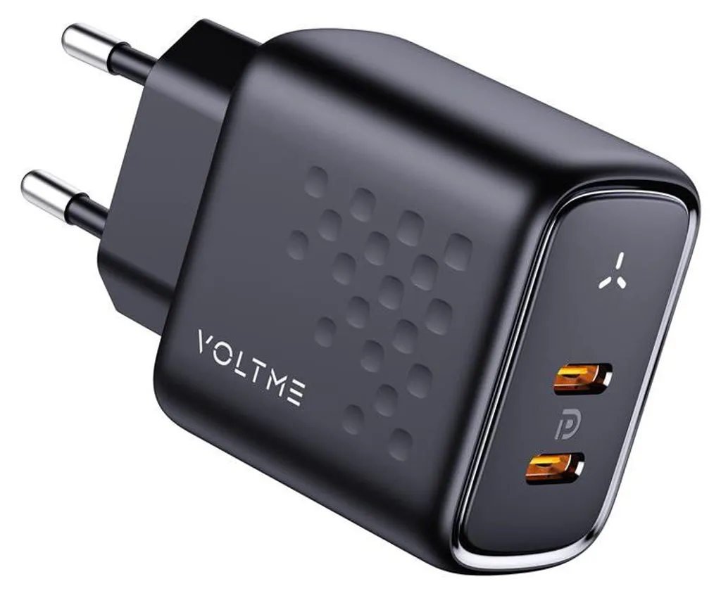 Chargeur Voltme Revo 45 Duo CC 45W EU Noir - Adaptateur Secteur Double USB-C