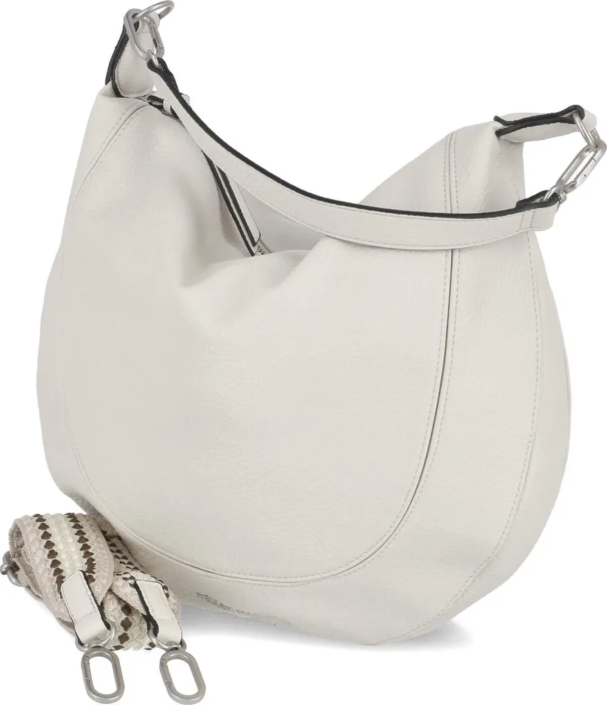Sac à bandoulière blanc Fräulein Frida en similicuir chic
