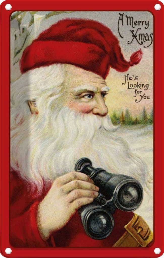 vianmo Blechschild 18x12 cm Weihnachten Schnee Gruß Winter Santa Claus Abenteuer Reisen Urlaub Ostern