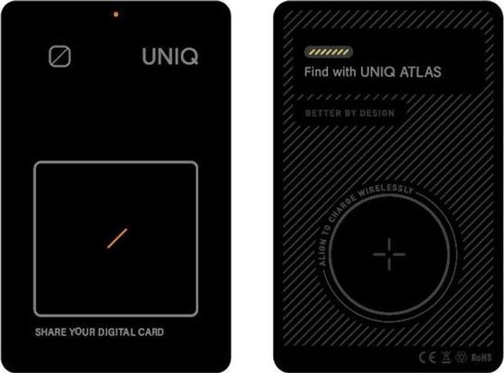 Uniq Nfc Locator Atlasgray/Graphit Uniq-Atlascardtrk-Graphite