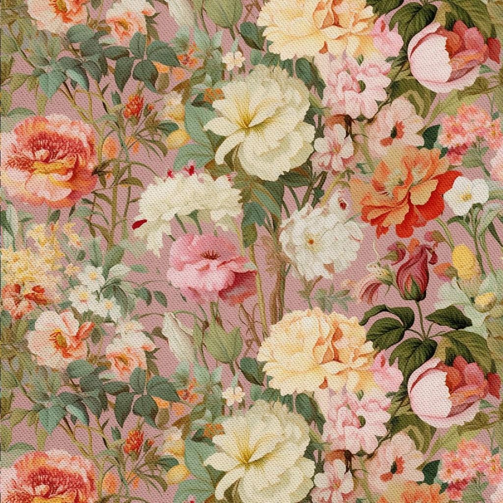 OUTDOOR DEKOSTOFFE OXFORD - Motiv Blumen I DX5539