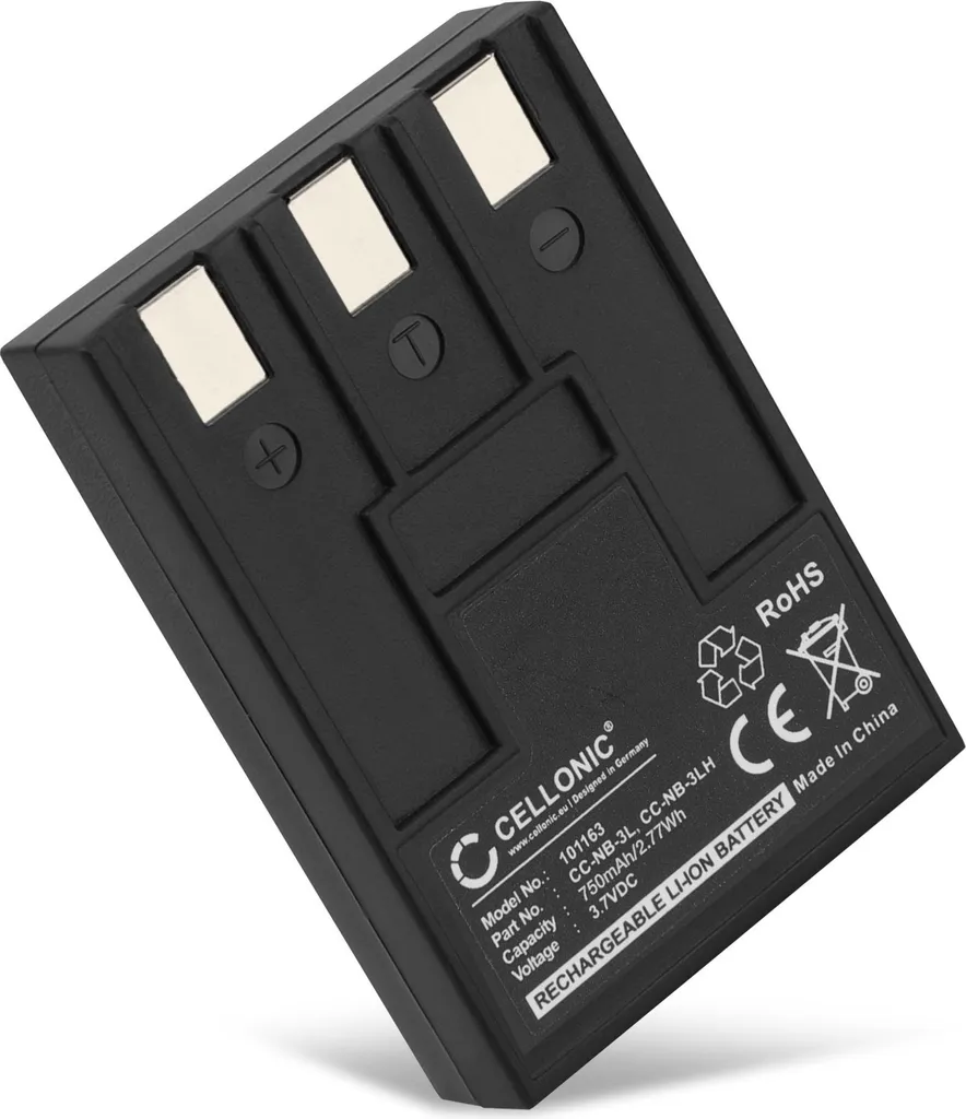 CELLONIC Batteria per Canon PowerShot SD20 SD110 Digital NB-3L