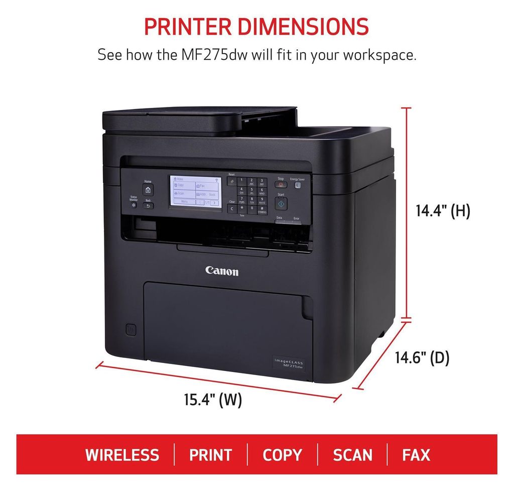 Canon i-SENSYS MF275dw EU   4-in-1 sw Laser inkl. WLAN Image du produit 