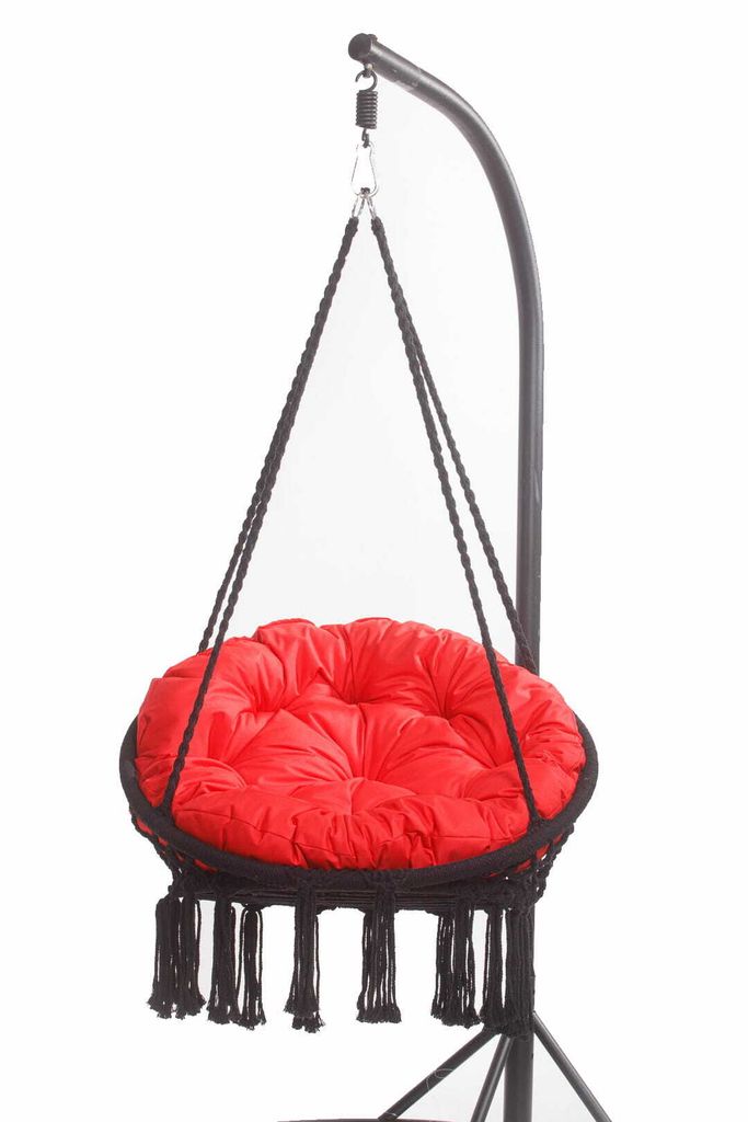 Gartenkissen für hängesessel Hängekorb kissen Runde 90x90 cm | kissen kissen polyrattan hängesessel outdoor Hängesessel kissen Rot