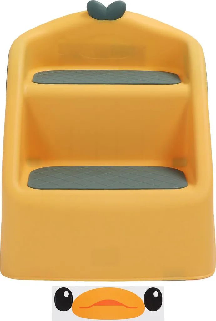 Marchepied de salle de bain bébé à 2 niveaux polyvalent et pliable jaune
