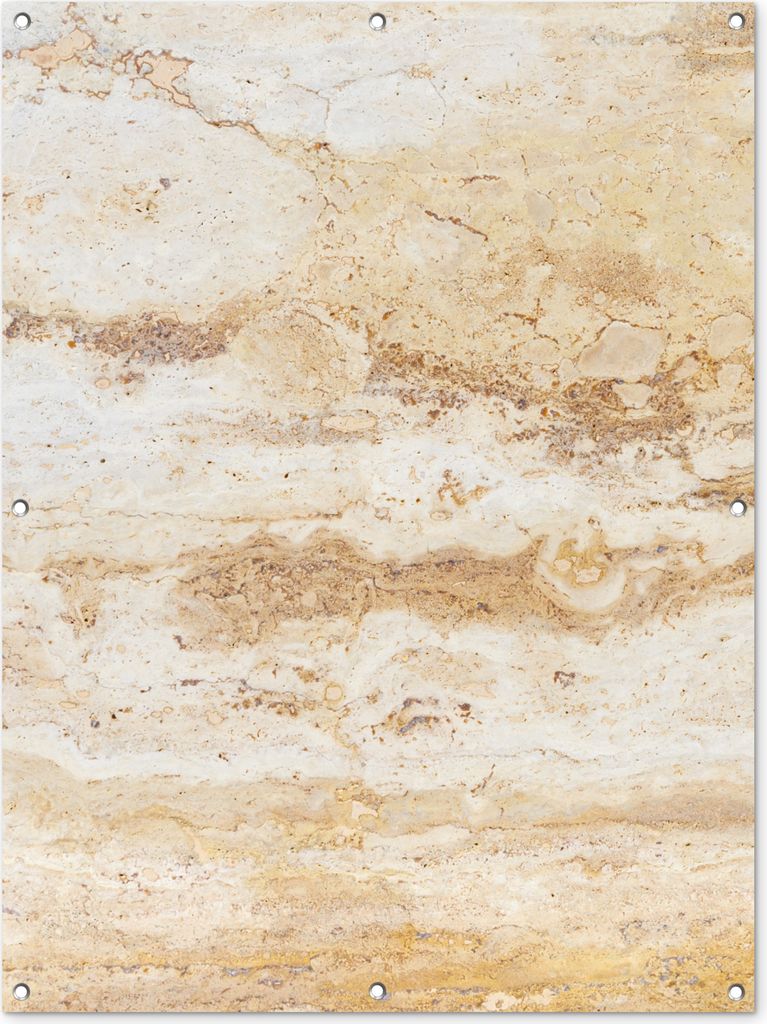MuchoWow 90x120 cm Outdoor-Poster Gartendeko Sichtschutz Garten Poster für den Garten Marmor - Sand - Textur