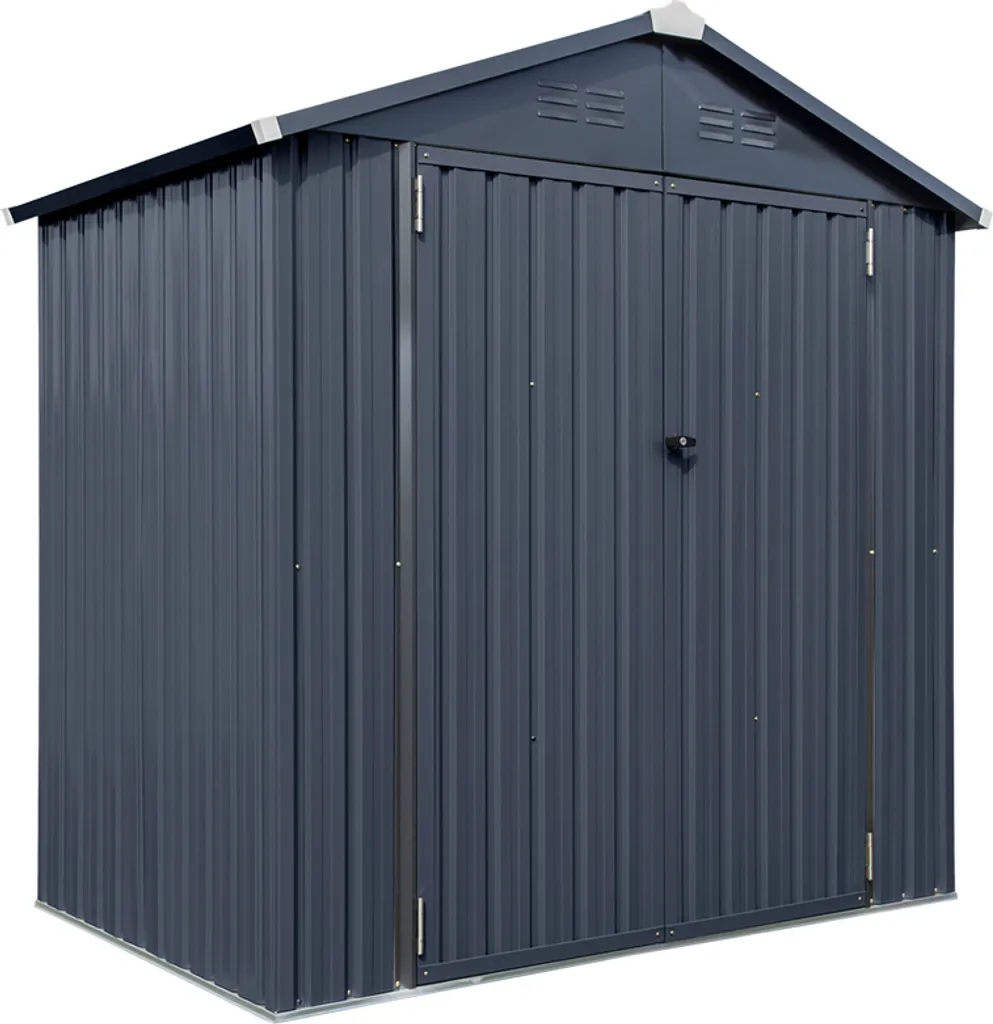 Abri de jardin Westmann en acier galvanisé anthracite 119x183 cm