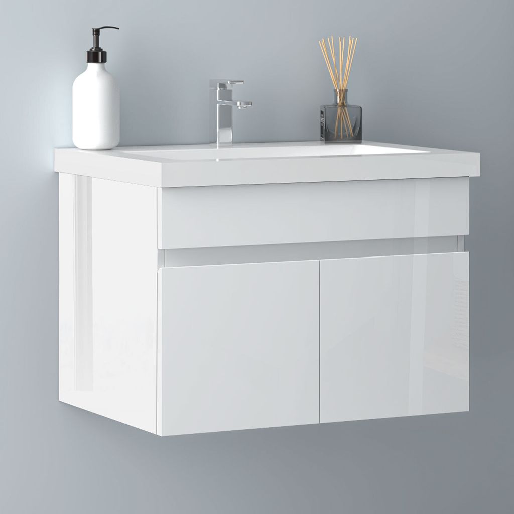 Waschtisch mit Unterschrank 60cm BERGEN Badmöbel Set Produktbild 