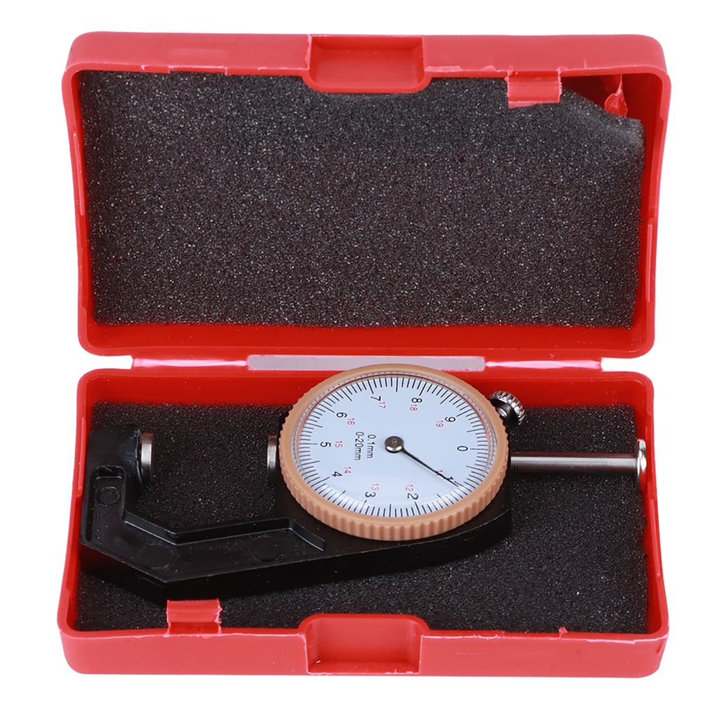 Dickenmessgerät,Runde Messuhr,Dickenmessgerät 0-20 mm,Genaue Dickenmessung,Messdickenmessuhr