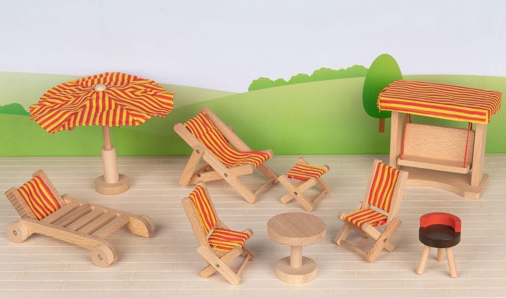 Goki Puppengartenmöbel, Puppenhaus-Garten-Set, 3 Jahr(e) Produktbild 