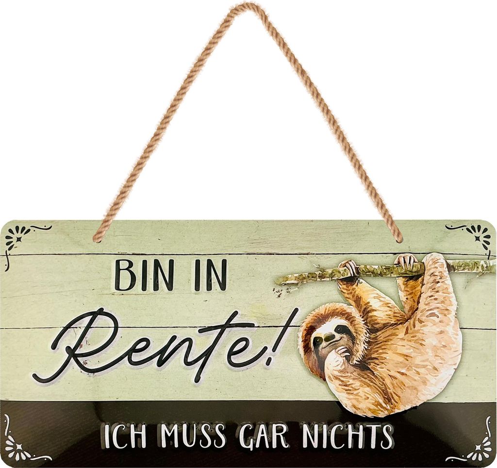 Retro Blechschild Ruhestand Geschenk zum Renteneintritt Produktbild 