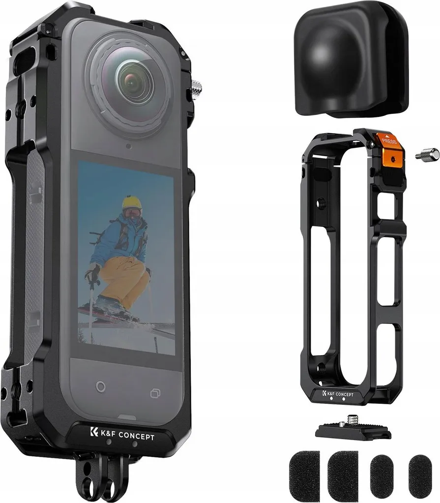 Support de protection rigide avec double griffe ISO pour Insta360 X5