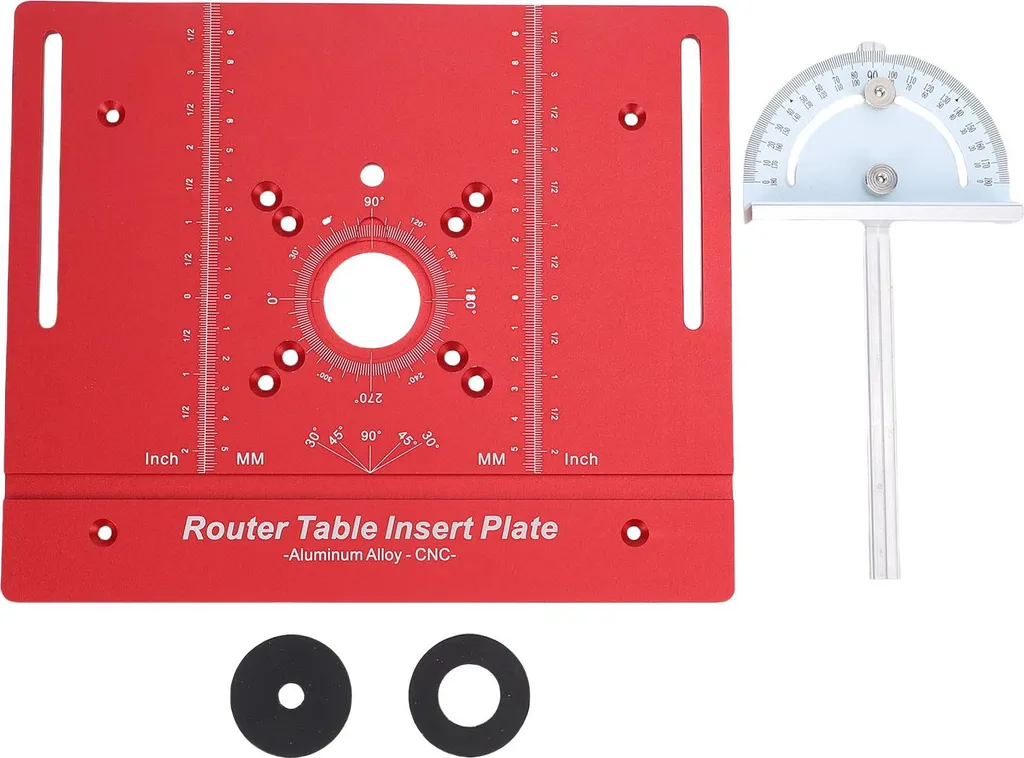 Plaque de détourage pour table de fraisage : guide et mesures en MM