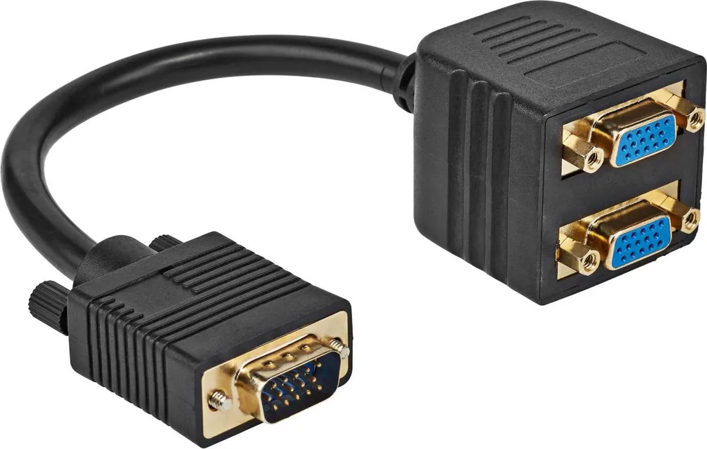Répartiteur VGA Allteq ALTQ-VGA-2-B-SPLT pour Brancher 2 Ecrans sur 1 PC