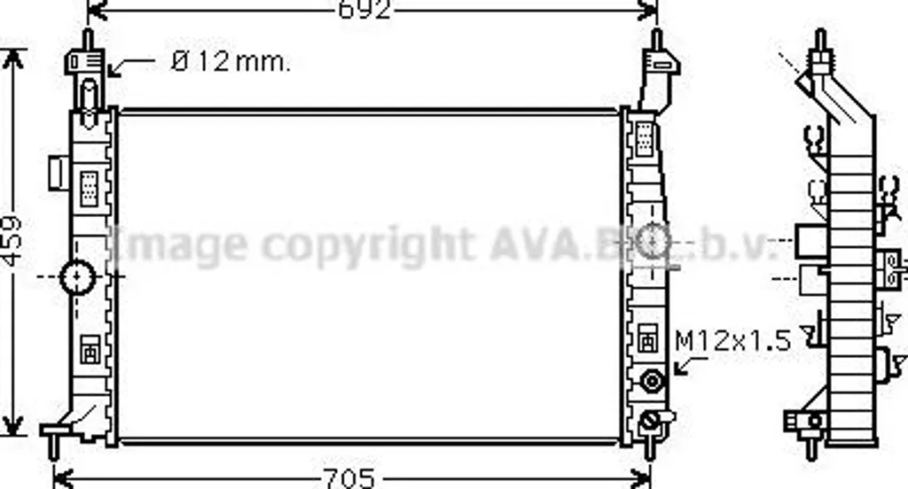Radiateur moteur pour Opel Meriva B - Remplacement OE 13303639 fiable