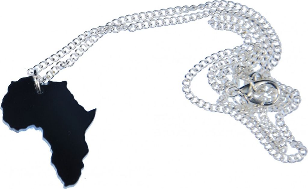 Afrika Kette Halskette Miniblings 45cm Rasta Reggae Rastafari Acrylglas schwarz