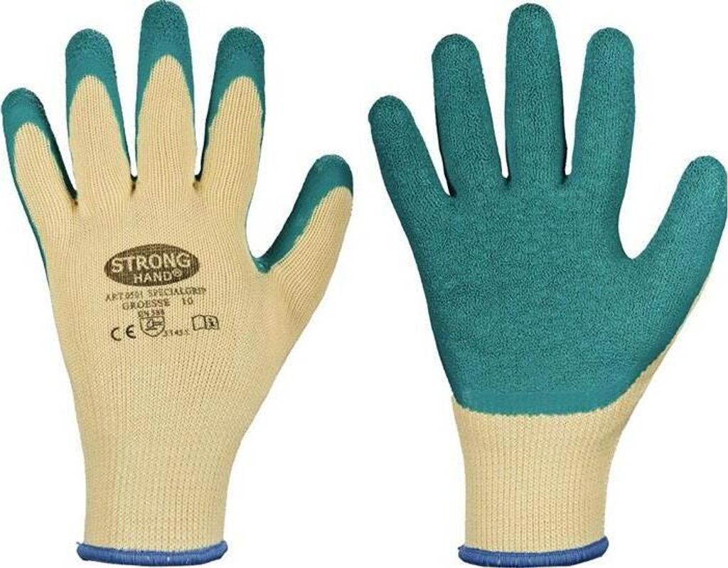 STRONGHAND Handschuhe Specialgrip gelb / grün EN 388 PSA II Produktbild 