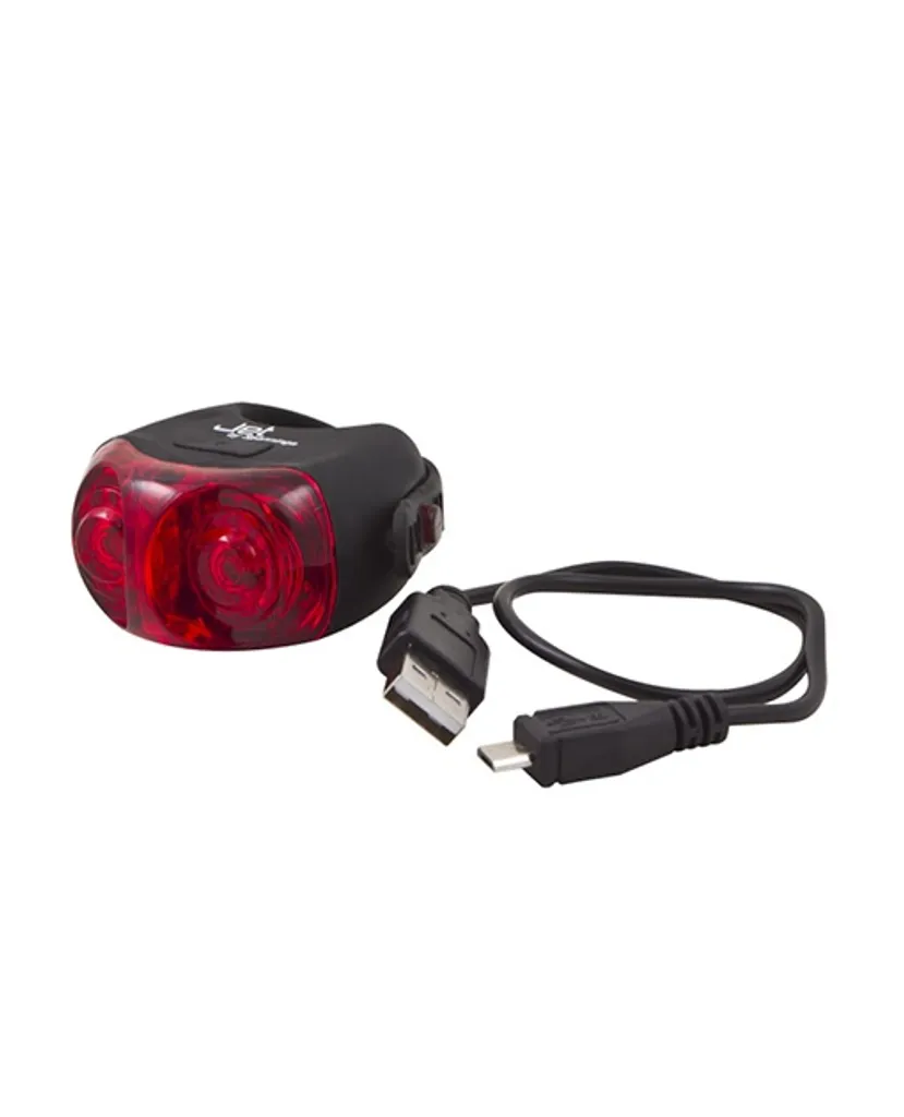 Feu de vélo LED JET rechargeable USB compact avec fixation facile