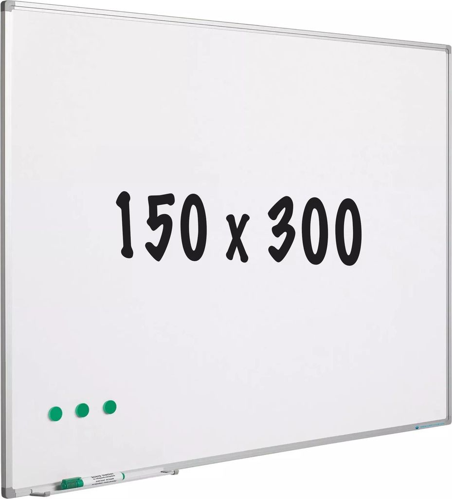 Whiteboard Emaille-Stahl Jeff - Weiß - Magnetisch - 150x300cm