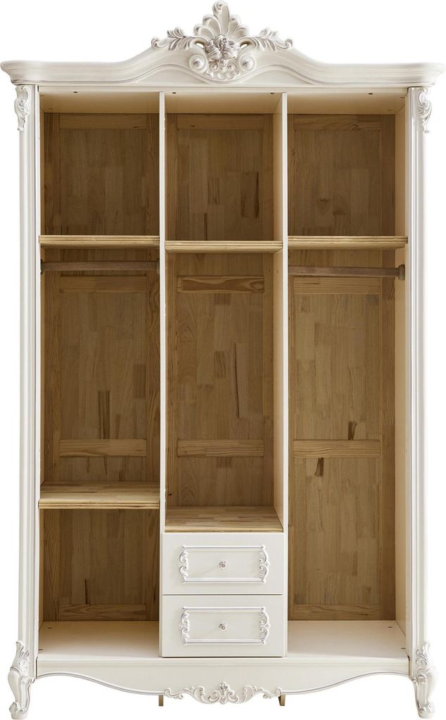 Kleiderschrank Schlafzimmer Echtholz Schrank Antik Stil Barock Rokoko Schränke